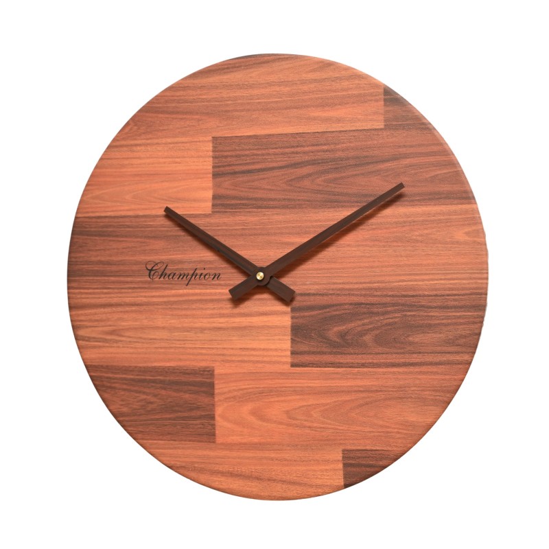 CHAMPION 18″ HAZELNUT COLOUR PATTERN WALL CLOCK